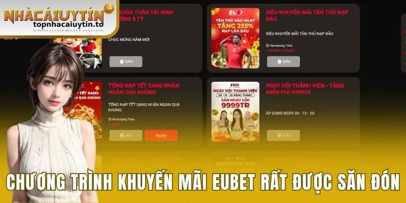 Chương trình khuyến mãi Eubet rất được săn đón 