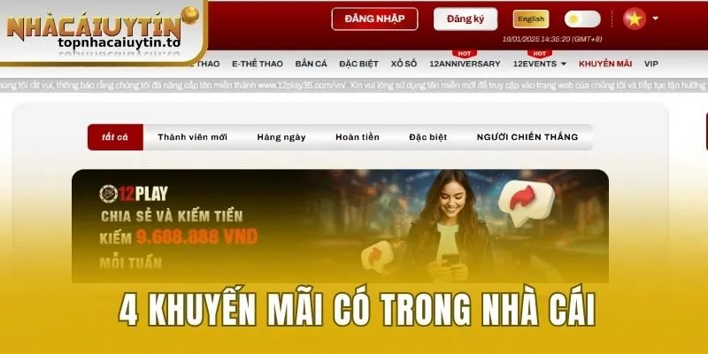 Khuyến mãi nổi bật người chơi nên tham gia