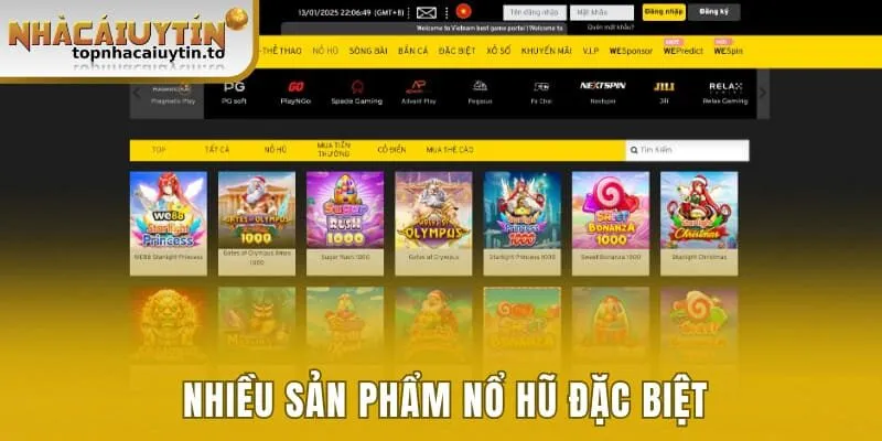 Nhiều sản phẩm nổ hũ đặc biệt
